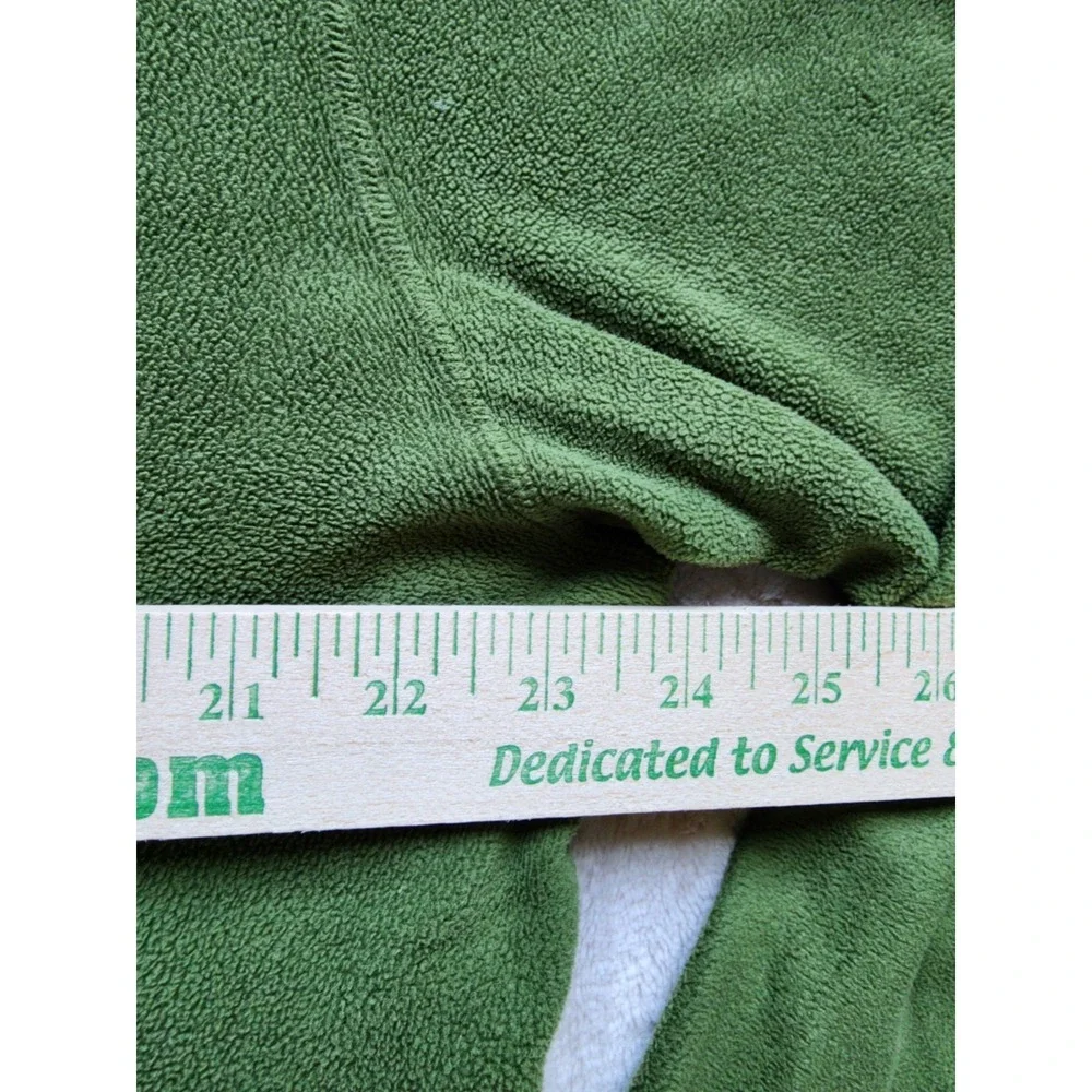 The North Face Mens Large Green Fleece Quarter Zip Pullover Activewear Top